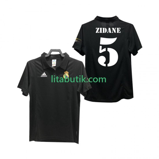 Real Madrid ZIDANE 5 2003 Retro Män Borta Fotbollströja 2002 Kortärmad
