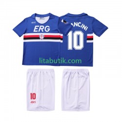 Sampdoria MANCINI 10 1990 1991 Retro Barn Hemma Fotbollströja Kortärmad