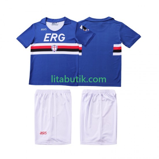 Sampdoria 1990 1991 Retro Barn Hemma Fotbollströja Kortärmad