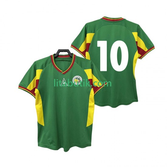 Senegal 10 Retro Män Borta Fotbollströja 2002 Kortärmad