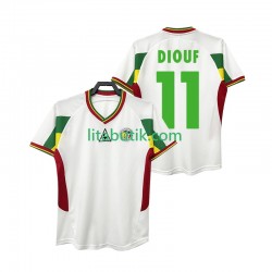 Senegal DIOUF 11 Retro Män Hemma Fotbollströja 2002 Kortärmad Senegal DIOUF 11 Retro Män Hemma Fotbollströja 2002 Kortärmad