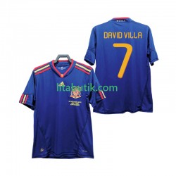 Spanien DAVID VILLA 7 Retro Män Borta Fotbollströja 2010 Kortärmad Spanien DAVID VILLA 7 Retro Män Borta Fotbollströja 2010 Kortärmad