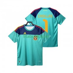 Spanien Casillas 1 Målvakt Retro Män Hemma Fotbollströja 2010 Kortärmad Spanien Casillas 1 Målvakt Retro Män Hemma Fotbollströja 2010 Kortärmad