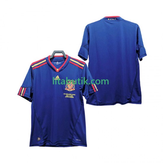 Spanien Retro Män Borta Fotbollströja 2010 Kortärmad