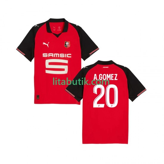 Stade Rennais Andres Gomez 20 Män Hemma Fotbollströja 2025-2026 Kortärmad