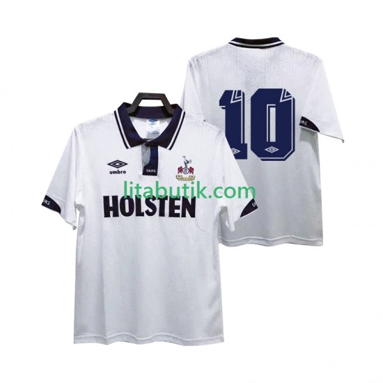 Tottenham Hotspur 10 1991 1993 Retro Män Hemma Fotbollströja Kortärmad