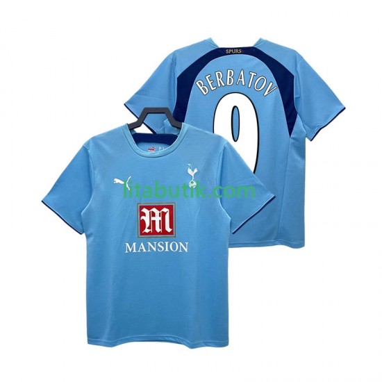 Tottenham Hotspur BERBATOV 9 2007 Retro Män Borta Fotbollströja 2006 Kortärmad