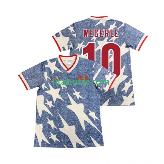 USA WEGERLE 10 1994 Retro Män Borta Fotbollströja Kortärmad