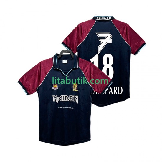 West Ham United LAMPARD 18 Iron Maiden Retro Män Hemma Fotbollströja 1999 Kortärmad