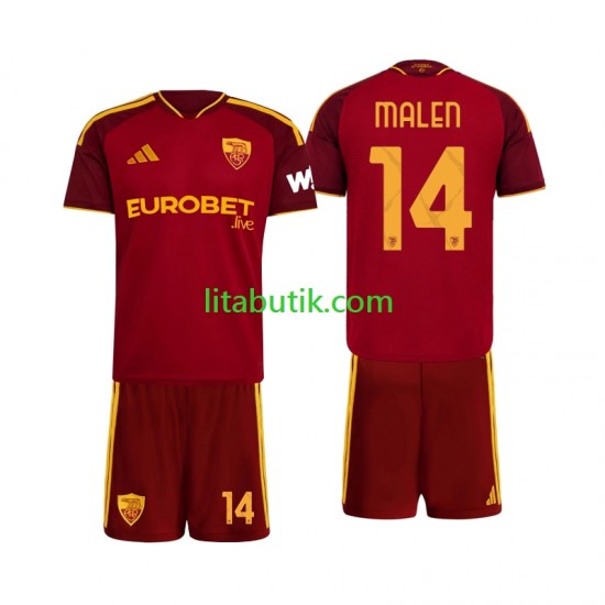 AS Roma Donyell Malen 14 Barn Hemma Fotbollströja 2026-2027 Kortärmad