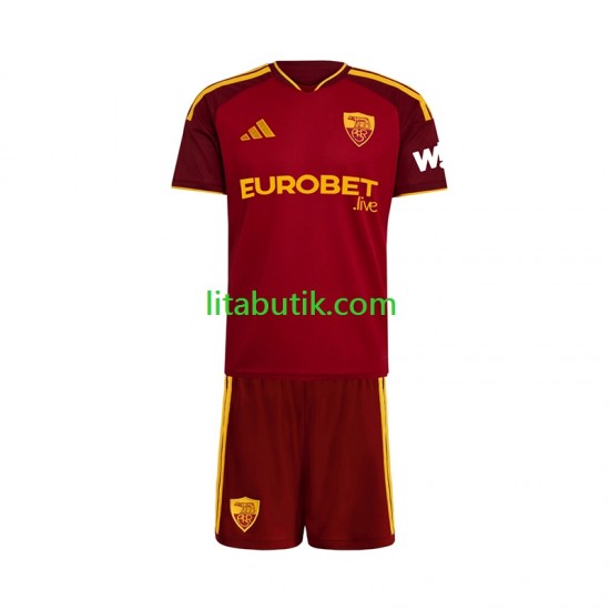 AS Roma Barn Hemma Fotbollströja 2026-2027 Kortärmad