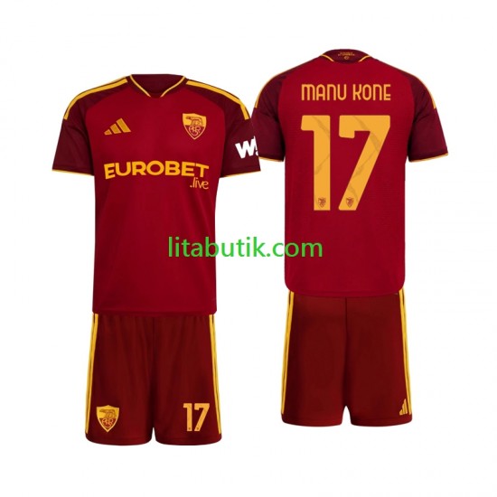 AS Roma Manu Kone 17 Barn Hemma Fotbollströja 2026-2027 Kortärmad