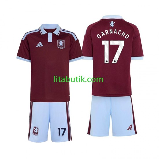 Aston Villa Alejandro Garnacho 17 Barn Hemma Fotbollströja 2026-2027 Kortärmad