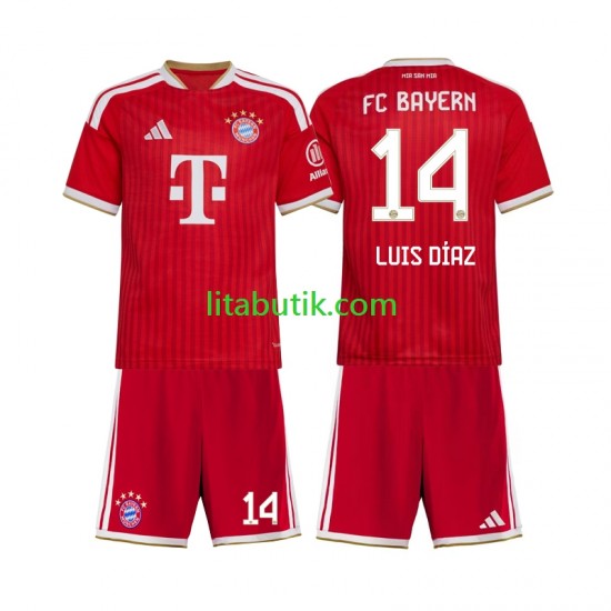 FC Bayern München Luis Diaz 14 Barn Hemma Fotbollströja 2026-2027 Kortärmad