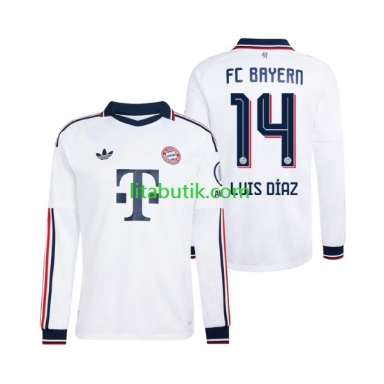 FC Bayern München Luis Diaz 14 Män Borta Fotbollströja 2026-2027 Långärmad