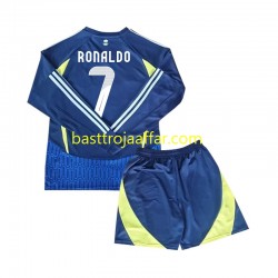Al Nassr Cristiano Ronaldo 7 Barn Borta Fotbollströja 2024-2025 Långärmad