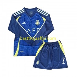 Al Nassr Cristiano Ronaldo 7 Barn Borta Fotbollströja 2024-2025 Långärmad