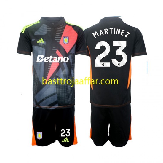 Aston Villa Emiliano Martinez 23 Målvakt Barn Borta Fotbollströja 2024-2025 Kortärmad