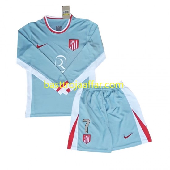 Atlético Madrid Antoine Griezmann 7 Barn Borta Fotbollströja 2024-2025 Långärmad