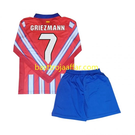 Atlético Madrid Antoine Griezmann 7 Barn Hemma Fotbollströja 2024-2025 Långärmad