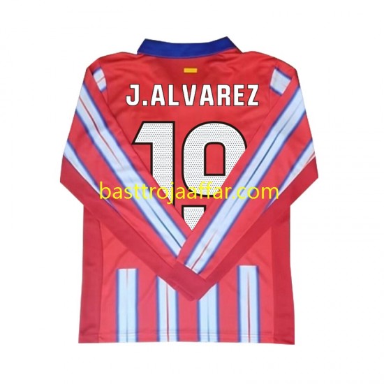 Atlético Madrid Julian Alvarez 19 Män Hemma Fotbollströja 2024-2025 Långärmad