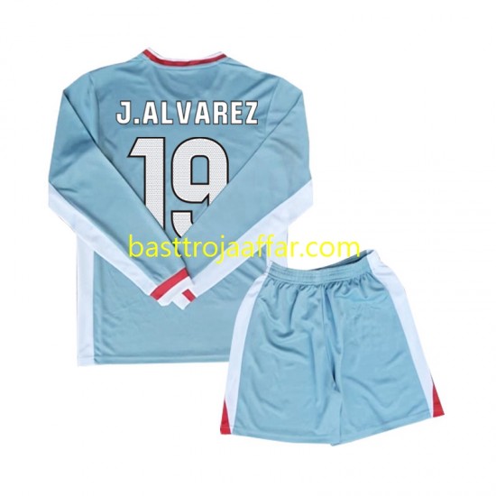Atlético Madrid Julian Alvarez 19 Barn Borta Fotbollströja 2024-2025 Långärmad