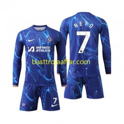 Chelsea Neto 7 Barn Hemma Fotbollströja 2024-2025 Långärmad Chelsea Neto 7 Barn Hemma Fotbollströja 2024-2025 Långärmad