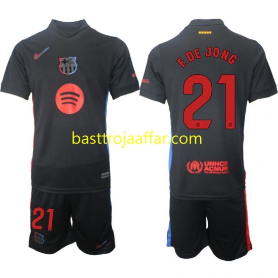 FC Barcelona F DE JONG 21 Barn Borta Fotbollströja 2024-2025 Kortärmad