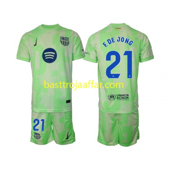 FC Barcelona F DE JONG 21 Barn Tredje Fotbollströja 2024-2025 Kortärmad