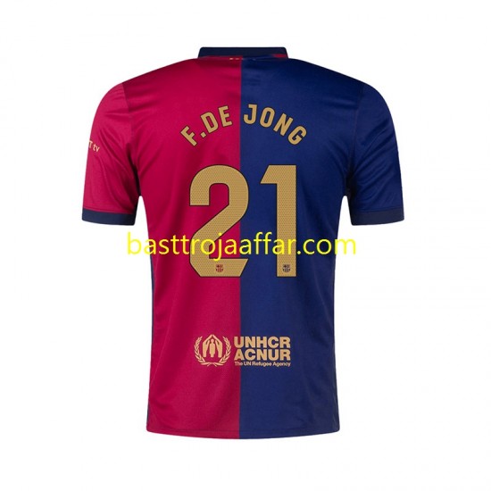FC Barcelona F. DE JONG 21 Män Hemma Fotbollströja 2024-2025 Kortärmad