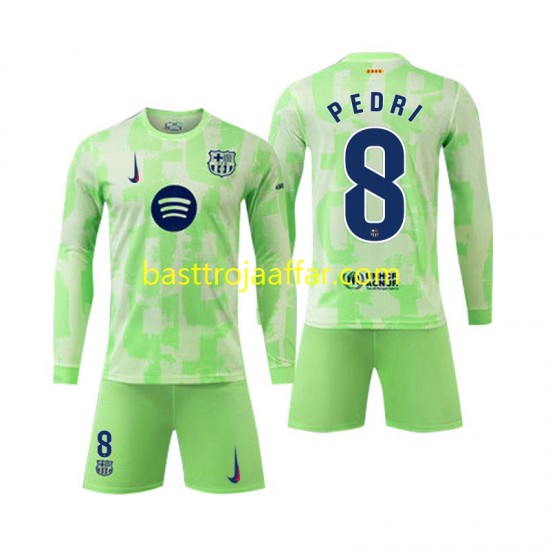 FC Barcelona Pedri 8 Barn Tredje Fotbollströja 2024-2025 Långärmad