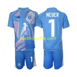 Tyskland Manuel Neuer 1 Målvakt Barn Fjärde Fotbollströja 2024-2025 Kortärmad Tyskland Manuel Neuer 1 Målvakt Barn Fjärde Fotbollströja 2024-2025 Kortärmad