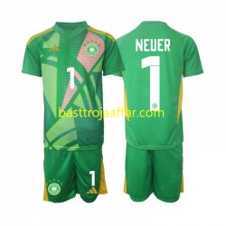 Tyskland Manuel Neuer 1 Målvakt Barn Tredje Fotbollströja 2024-2025 Kortärmad Tyskland Manuel Neuer 1 Målvakt Barn Tredje Fotbollströja 2024-2025 Kortärmad