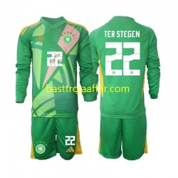 Tyskland Ter Stegen 22 Målvakt Barn Tredje Fotbollströja 2024-2025 Långärmad