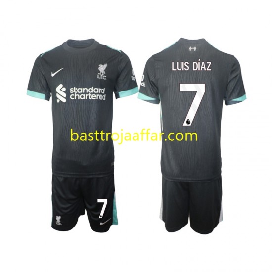 Liverpool Luis Diaz 7 Barn Borta Fotbollströja 2024-2025 Kortärmad