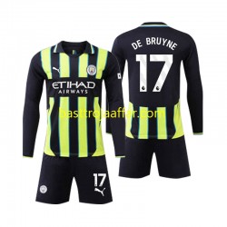 Manchester City Kevin De Bruyne 17 Barn Borta Fotbollströja 2024-2025 Långärmad Manchester City Kevin De Bruyne 17 Barn Borta Fotbollströja 2024-2025 Långärmad
