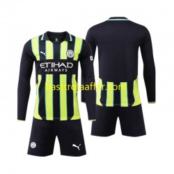 Manchester City Barn Borta Fotbollströja 2024-2025 Långärmad