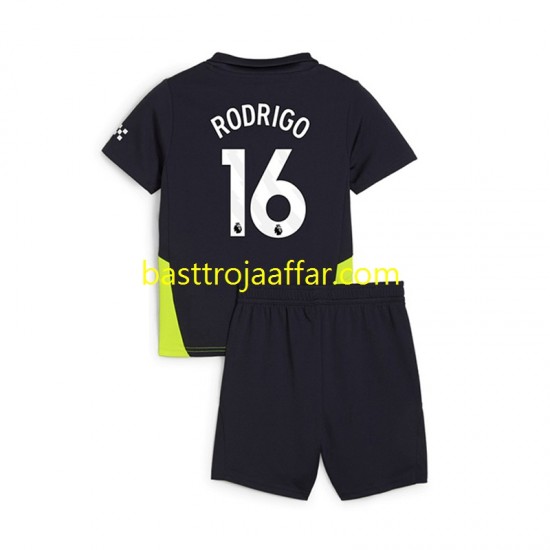 Manchester City RODRIGO 16 Barn Borta Fotbollströja 2024-2025 Kortärmad