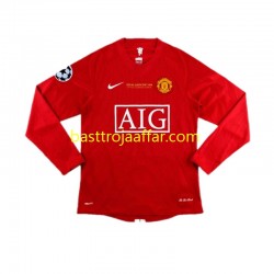 Manchester United Cristiano Ronaldo 7 Champion League 2007 Retro Män Hemma Fotbollströja Långärmad