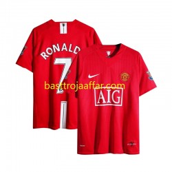 Manchester United Cristiano Ronaldo 7 Champion League 2007 Retro Män Hemma Fotbollströja Kortärmad