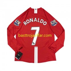 Manchester United Cristiano Ronaldo 7 2007 Retro Män Hemma Fotbollströja Långärmad