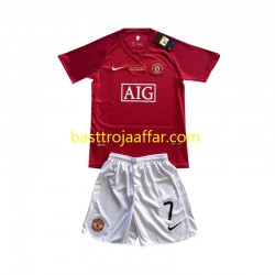 Manchester United Cristiano Ronaldo 7 Champion League 2007 Retro Barn Hemma Fotbollströja Kortärmad