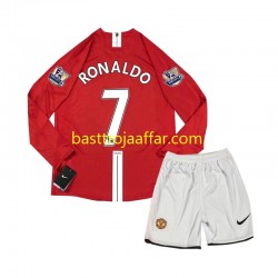 Manchester United Cristiano Ronaldo 7 2007 Retro Barn Hemma Fotbollströja Långärmad