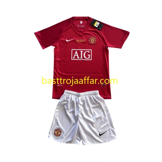 Manchester United Champion League 2007 Barn Hemma Fotbollströja Kortärmad