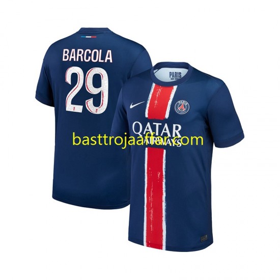 Paris Saint-Germain Bradley Barcola 29 Män Hemma Fotbollströja 2024-2025 Kortärmad