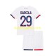 Paris Saint-Germain Bradley Barcola 29 Barn Borta Fotbollströja 2024-2025 Kortärmad