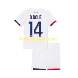 Paris Saint-Germain Desire Doue 14 Barn Borta Fotbollströja 2024-2025 Kortärmad