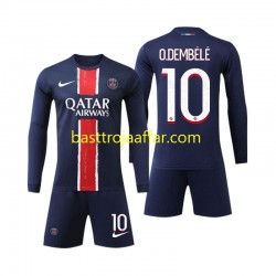 Paris Saint-Germain O Dembele 10 Barn Hemma Fotbollströja 2024-2025 Långärmad Paris Saint-Germain O Dembele 10 Barn Hemma Fotbollströja 2024-2025 Långärmad