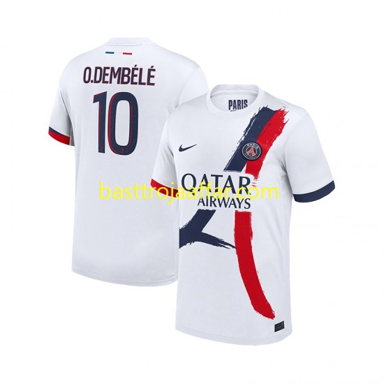 Paris Saint-Germain Ousmane Dembele 10 Män Borta Fotbollströja 2024-2025 Kortärmad