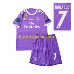 Real Madrid Cristiano Ronaldo 7 2016 Retro Barn Borta Fotbollströja Kortärmad Real Madrid Cristiano Ronaldo 7 2016 Retro Barn Borta Fotbollströja Kortärmad
